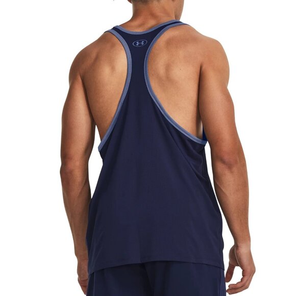 $55 UNDER ARMOUR PROJECT ROCK GYM TANK TRAINING 1380109-410 NAVY/HUSHED BLUE 2XL - Picture 2 of 6